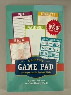 Knock Knock Teal Game Pad with Red & Gold Accents